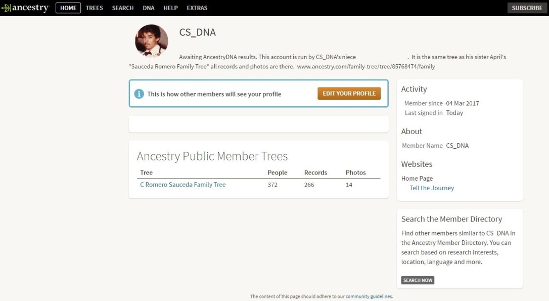 CSDNA Ancestry Profile